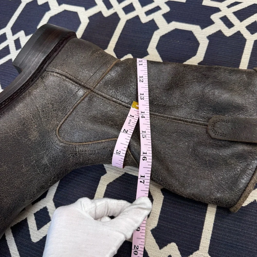 Allen Edmonds Dallas Roper Boots Husk Leather Pull On Western Boots Mens 10D